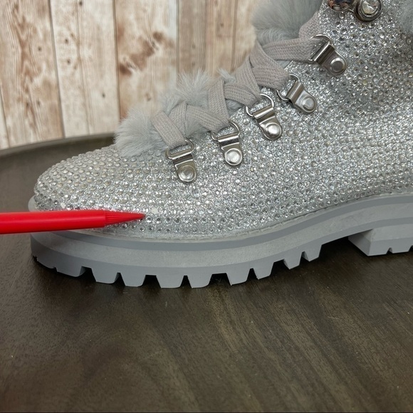 Jessica Simpson Norina Fashion Boot (Silver Fine Glitter) Size 6 Women - Picture 12 of 17